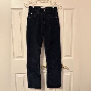 Aritzia Denim Forum Midnight Corduroy Trousers (Size 24)